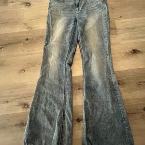 Flying Monkey Gray Flare Wide Leg Jeans